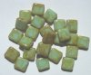 25 9mm Flat Square Opaque Turquoise Topaz Marble